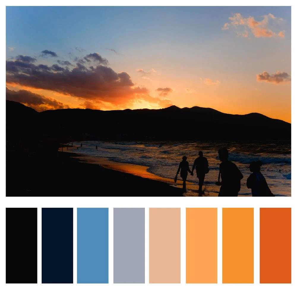 Complementary colors, Greece beach
